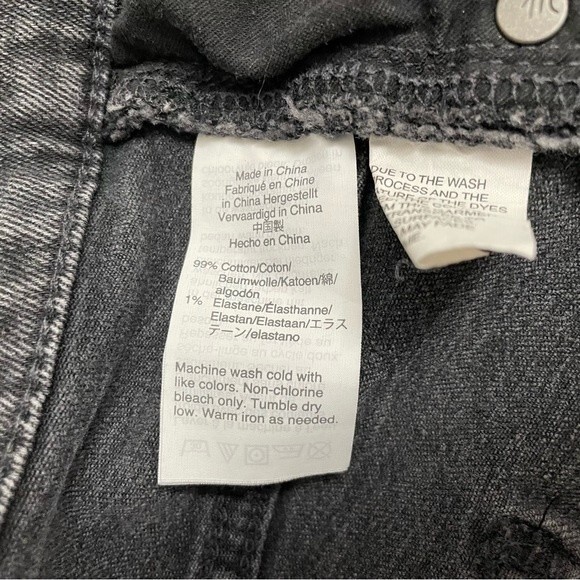 Madewell Stretch Denim Raw Hem Straight Mini Skirt in Ashcraft Wash Size 33 | 16 - Picture 11 of 13